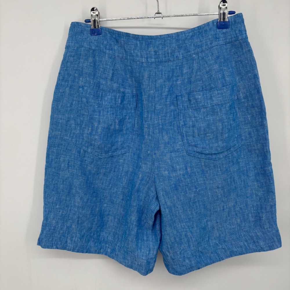 Boden Cornwall 100% Linen Shorts Blue Size 6 - Picture 5 of 8